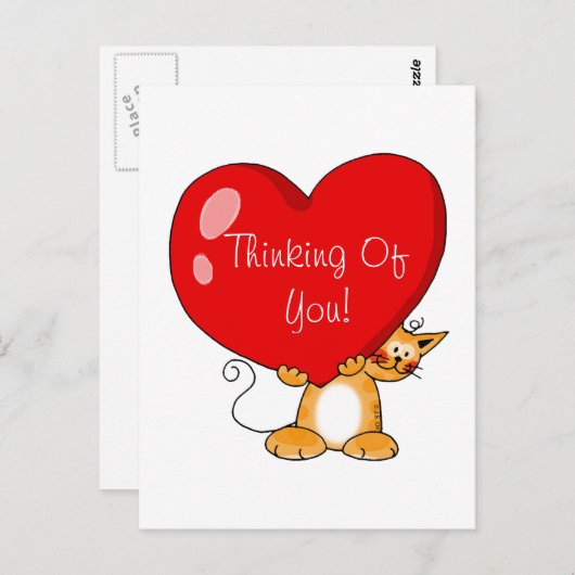 Carte Postale Penser à toi (Devant / Derrière)
