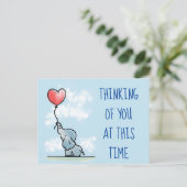 Carte Postale Penser à toi éléphant (Debout devant)