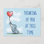 Carte Postale Penser à toi éléphant (Devant)