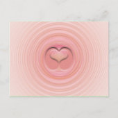 Carte Postale Penser à toi Peach Spiral Abstrait Coeur (Devant)