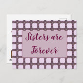 Carte Postale Penser à toi Pink Purple Soeur spéciale (Devant / Derrière)