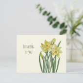 Carte Postale Penser à votre aquarelle Daffodils Illustration (Debout devant)