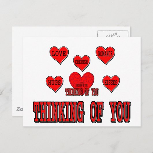 Carte Postale Penser À Vous (Devant / Derrière)