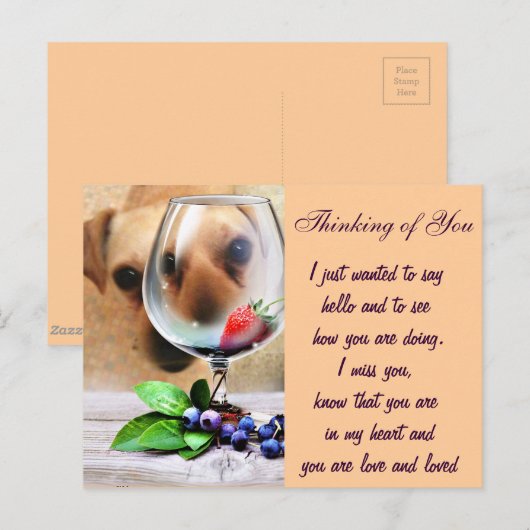 Carte Postale Penser à vous_ (Devant / Derrière)