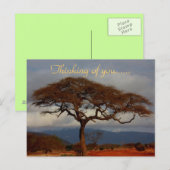 Carte Postale Penser À Vous Afrique (Devant / Derrière)