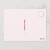 Carte Postale Penser à vous Alliums rose Aquarelle (Dos)