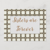 Carte Postale Penser à vous Chaîne d'or Aimer vous soeur (Devant)