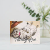 Carte Postale Penser À Vous - Cute Kitty Chat (Debout devant)