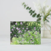 Carte Postale Penser À Vous Fleurs Violettes Juste Dire Salut (Debout devant)