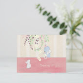 Carte Postale Penser à vous mignon souris blanches (Debout devant)