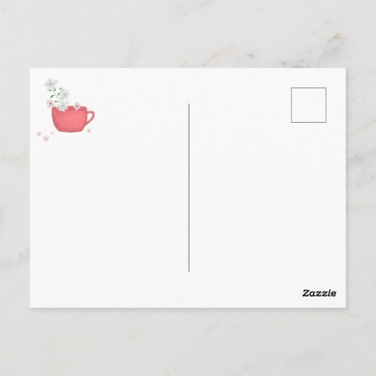 Carte Postale Penser à vous mignon souris blanches (Dos)