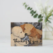 Carte Postale Penser à vous nounours (Debout devant)