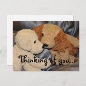 Carte Postale Penser à vous nounours (Devant / Derrière)