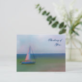 Carte postale - Penser à vous (peinture de bateau (Debout devant)