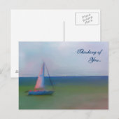 Carte postale - Penser à vous (peinture de bateau (Devant / Derrière)