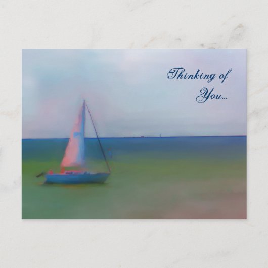 Carte postale - Penser à vous (peinture de bateau (Devant)