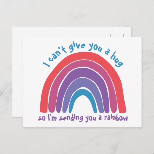 Carte Postale Penser à vous Rainbow Post Card (Devant / Derrière)