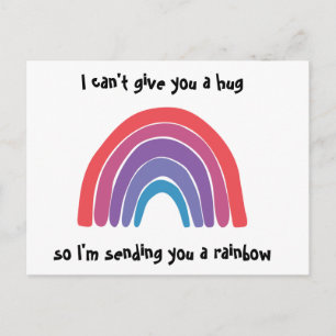 Carte Postale Penser à vous Rainbow Post Card