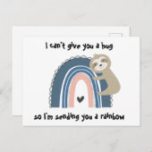 Carte Postale Penser à vous Rainbow Sloth Post Card (Devant / Derrière)