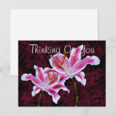 Carte Postale Penser à vous Stargazer Lily Photo personnalisée (Devant / Derrière)