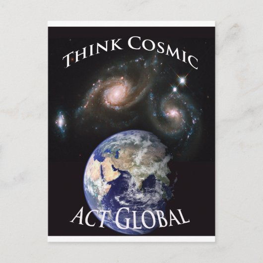 Carte Postale penser cosmic act global (Devant)