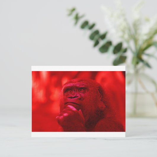 Carte Postale Penser Gorilla (Debout devant)