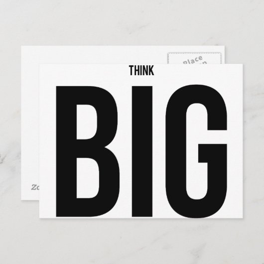 Carte Postale Penser GROS (Devant / Derrière)