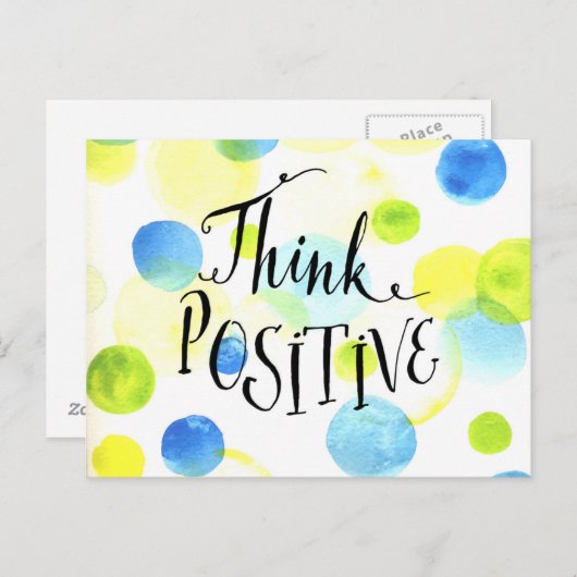 Carte Postale Penser positif (Devant / Derrière)