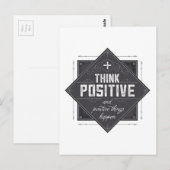 Carte Postale Penser positif (Devant / Derrière)