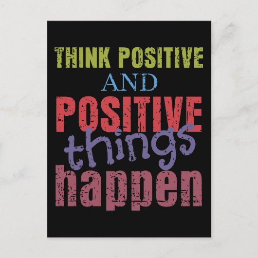 Carte Postale Penser positif (Devant)