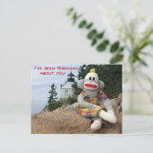 Carte Postale Penser singe (Debout devant)