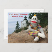 Carte Postale Penser singe (Devant / Derrière)