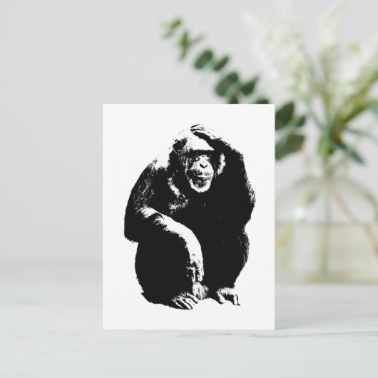 Carte Postale Penser singe (Debout devant)