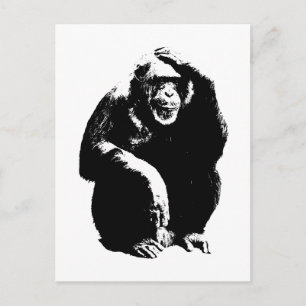 Carte Postale Penser singe