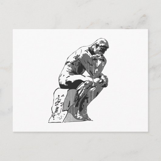 Carte Postale penseur (Devant)