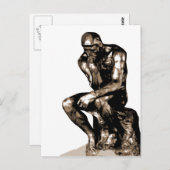 Carte Postale penseur sans arrière - plan 2 (Devant / Derrière)