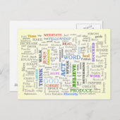 Carte Postale Pensez à ces choses (Devant / Derrière)