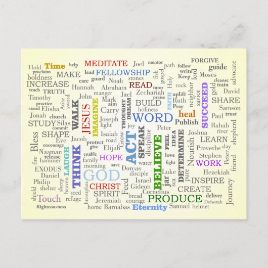 Carte Postale Pensez à ces choses (Devant)