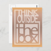 Carte Postale Pensez à l'extérieur de la conception de devis de (Devant / Derrière)