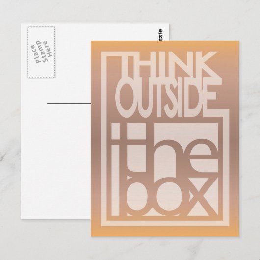 Carte Postale Pensez à l'extérieur de la conception de devis de (Devant / Derrière)