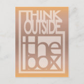 Carte Postale Pensez à l'extérieur de la conception de devis de (Devant)