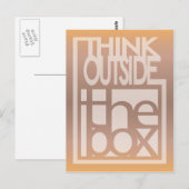 Carte Postale Pensez à l'extérieur de la conception de devis de  (Devant / Derrière)