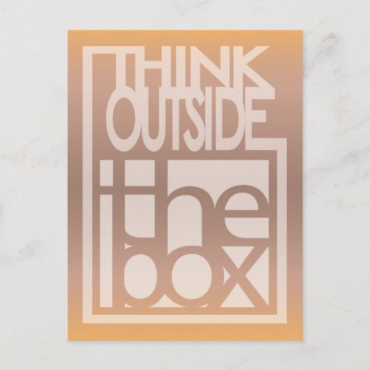 Carte Postale Pensez à l'extérieur de la conception de devis de  (Devant)