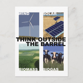 Carte Postale Pensez à l'extérieur du tonneau