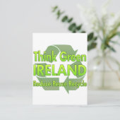 Carte Postale Pensez à l'Irlande verte (Debout devant)