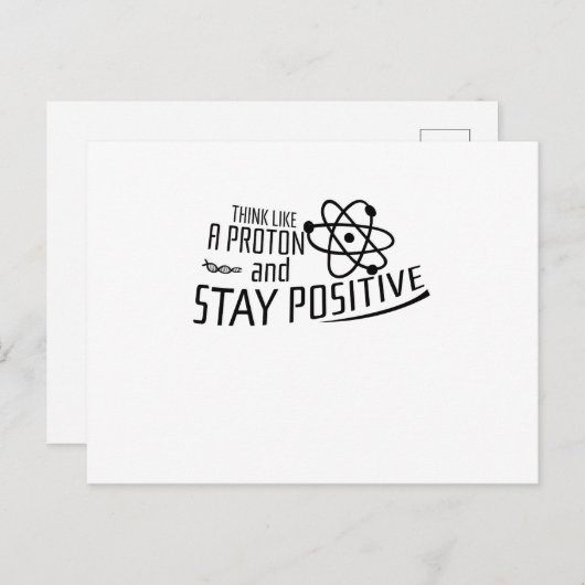 Carte Postale Pensez À Un Don De Cool Proton Science (Devant / Derrière)
