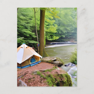 Carte Postale Pensez à vous lors de notre voyage en camp