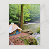 Carte Postale Pensez à vous lors de notre voyage en camp (Devant)