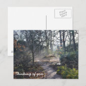 Carte Postale Pensez à vous Misty Winter Garden (Devant / Derrière)