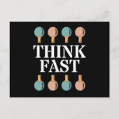 Carte Postale Pensez Fast Table Tennis Gig Ping Pong Club (Devant)